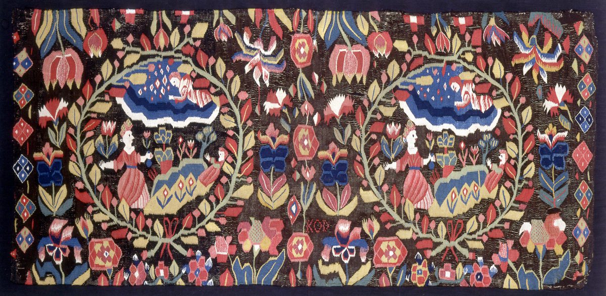 Khalili Collections | Swedish Textiles | Carriage Cushion Cover